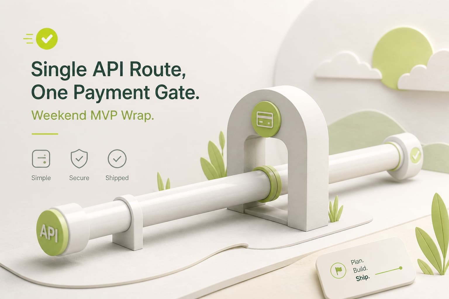 Single API route with one payment gate — wrap a route this weekend.